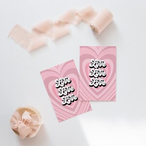 50 cartões de agradecimento 4X6”, amor amor amor, cartões físicos de agradecimento, cartões de dia dos namorados, suprimentos de envio, embalagem, mínimo, pequenas empresas