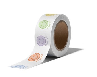 Cute Kraft Paper Tape, Frutti Smiles Design (Self Adhesive, Recyclable)
