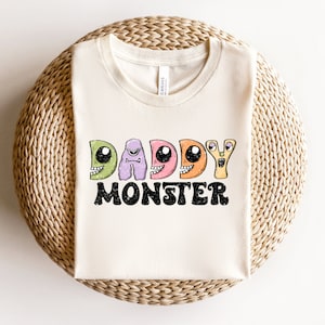 Transferência DTF do Papai Monstro, Pronto para prensar, Transferência de calor, Transferência DTF fofa, Transferência de camiseta, Transferência da moda, DTF