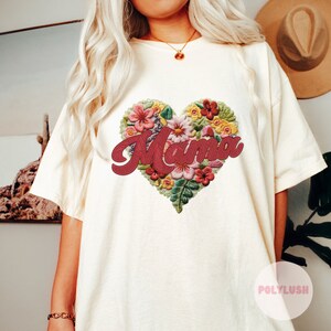 Floral Heart MAMA DTF Transfer, Ready To Press, Heat Transfer, Cute Dtf Transfer, Tshirt Transfer, Trendy Transfer, Dtf