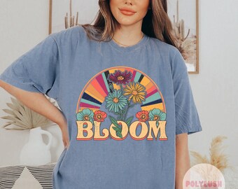 Bloom, Retro Sun DTF Transfer, bereit zum Pressen, Heat Transfer, Niedlich Dtf Transfer, Tshirt Transfer, Trendy Transfer, Dtf