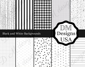 Black White Paper Etsy