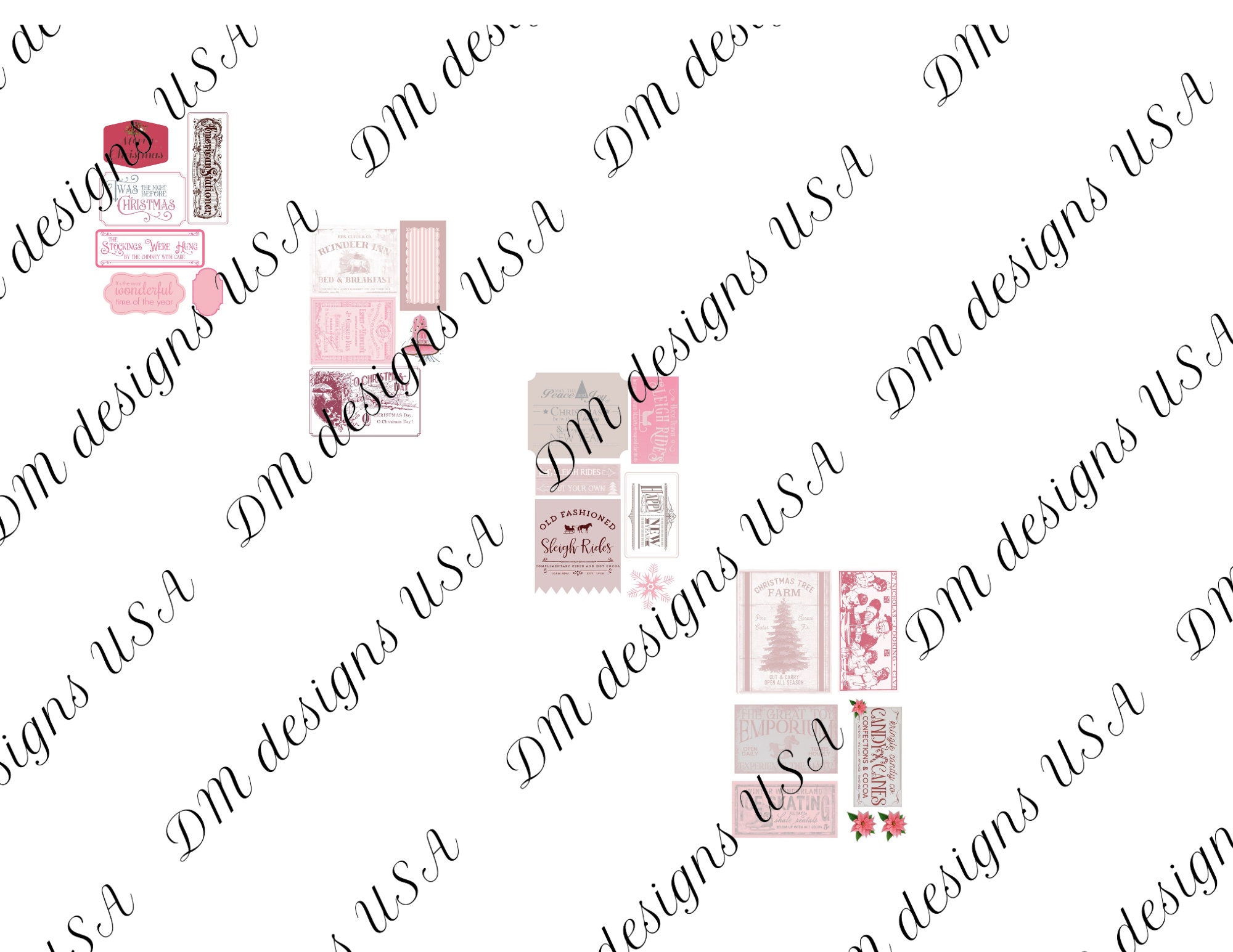 Junk Journal Printable Vintage Christmas Shabby Chic Kit Scrapbooking ...