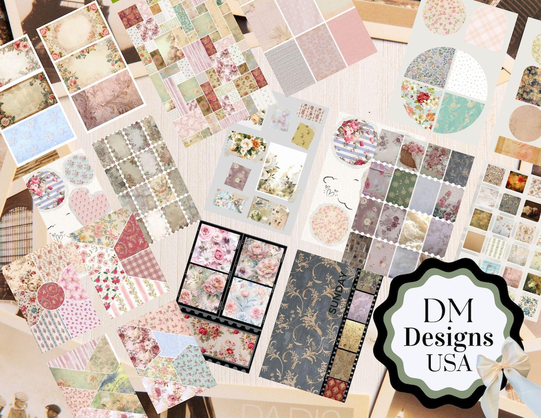Pink Shabby Chic Junk Journal Kit: Floral Ephemera - Etsy
