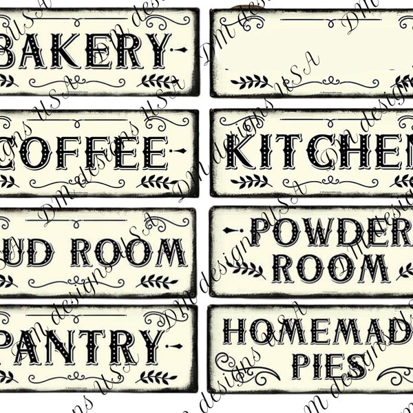 Primitive Labels - Etsy