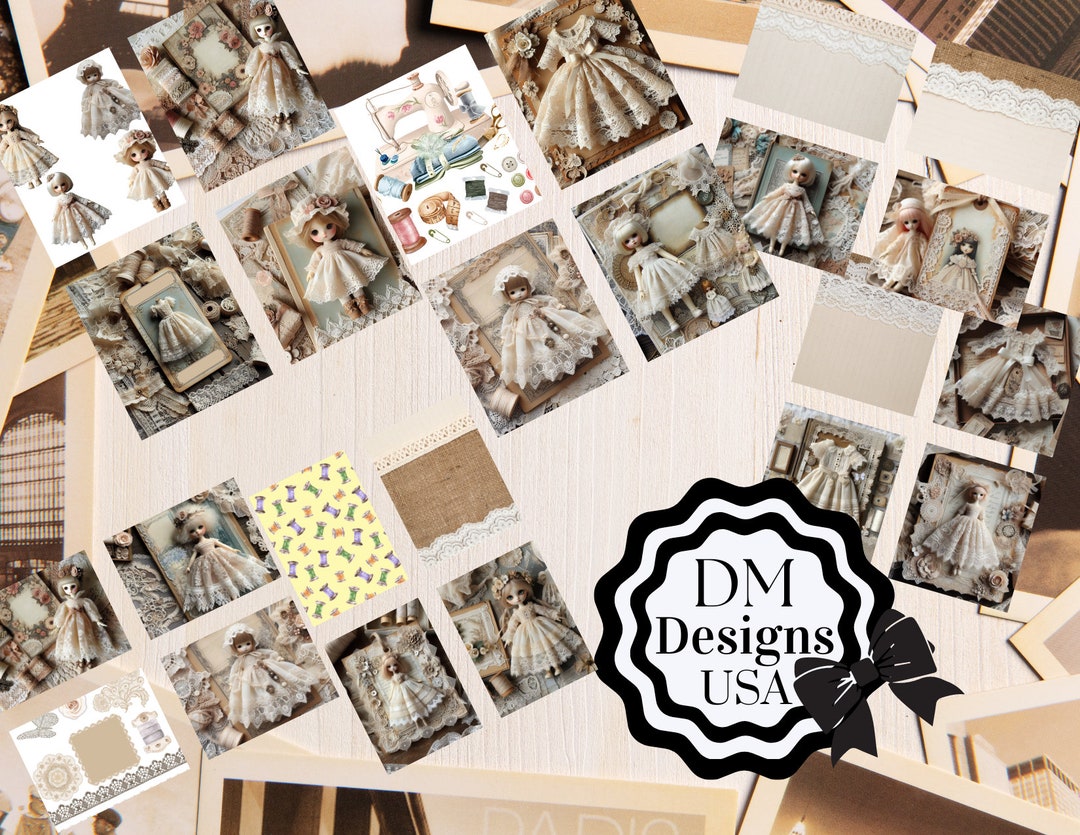 Vintage Doll Junk Journal Pages: Printable Ephemera (digital Download ...