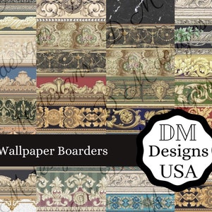Papel de parede Junk Journal bordas scrapbooking cartão fazendo papel digital para impressão artesanato vários estilos de cores caderno de viajantes grunge diversão
