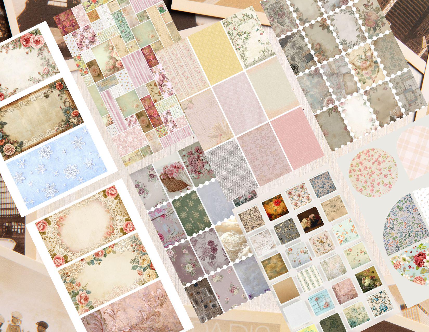 Pink Shabby Chic Junk Journal Kit: Floral Ephemera - Etsy