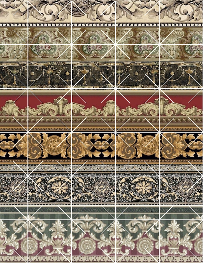 Puede incluir: Un patr&oacute;n sin costuras que presenta un dise&ntilde;o repetitivo de bordes ornamentados en oro y negro con motivos florales y geom&eacute;tricos. El patr&oacute;n es perfecto para usar en decoraci&oacute;n del hogar, moda y otros proyectos creativos.