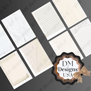 Lunch Note Cards, junk journaling, ephemera, scrapbook, greeting cards, ATC, printable, neutral, vintage, postcard, friends letters download