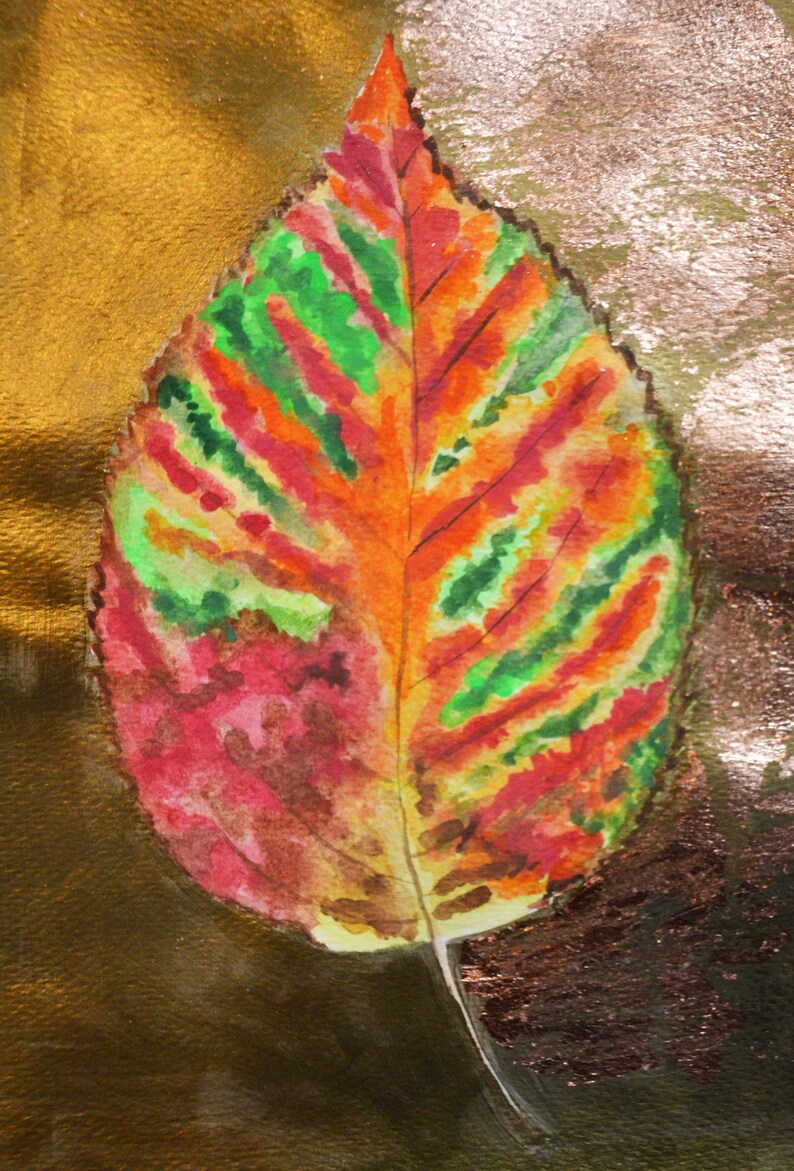 Autumn Leaf watercolour