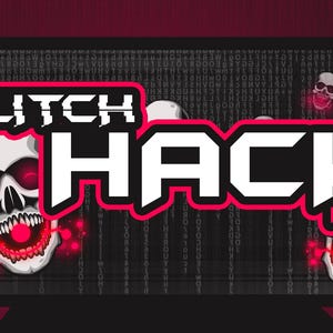 Glitch hack STREAM PACK - GlitchFX animated package - Neon - Twitch Overlays, Screens, Alerts and more Instant download - Black and Red