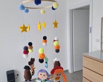 Toy Story Mobile: Personalized Handmade Decor for a Magical Nursery