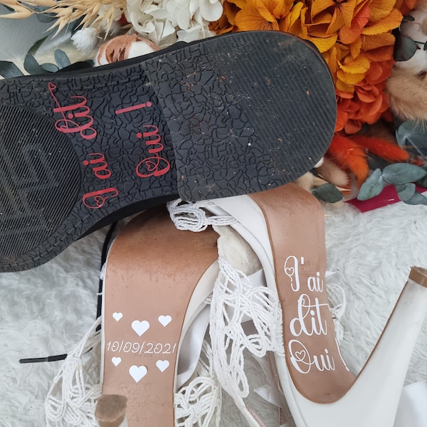 Personalisierte Hochzeitsaufkleber für individuelle Schuhe - Elegante Dekoration für Ihre einzigartige Hochzeit!