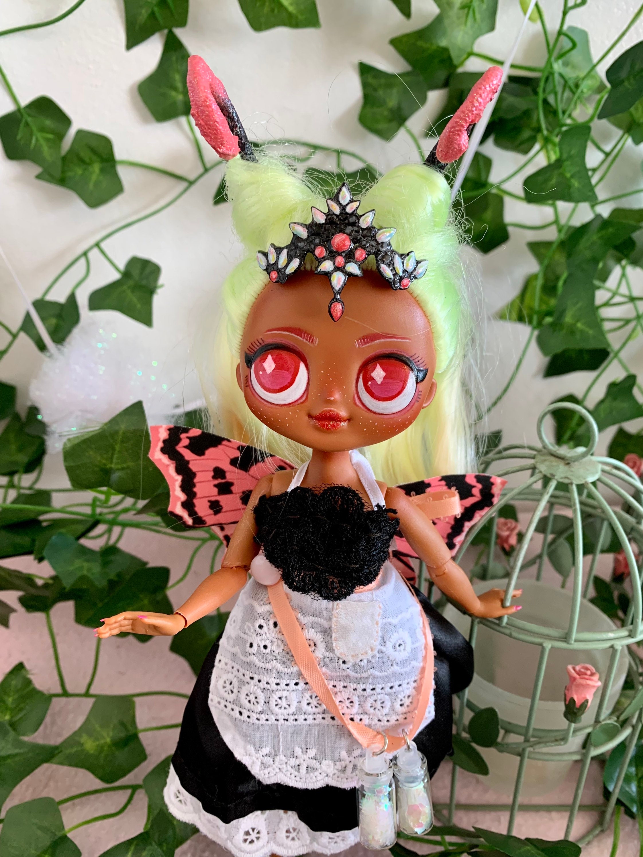 Beautiful Butterfly Maid OOAK LOL OMG Doll Repaint 