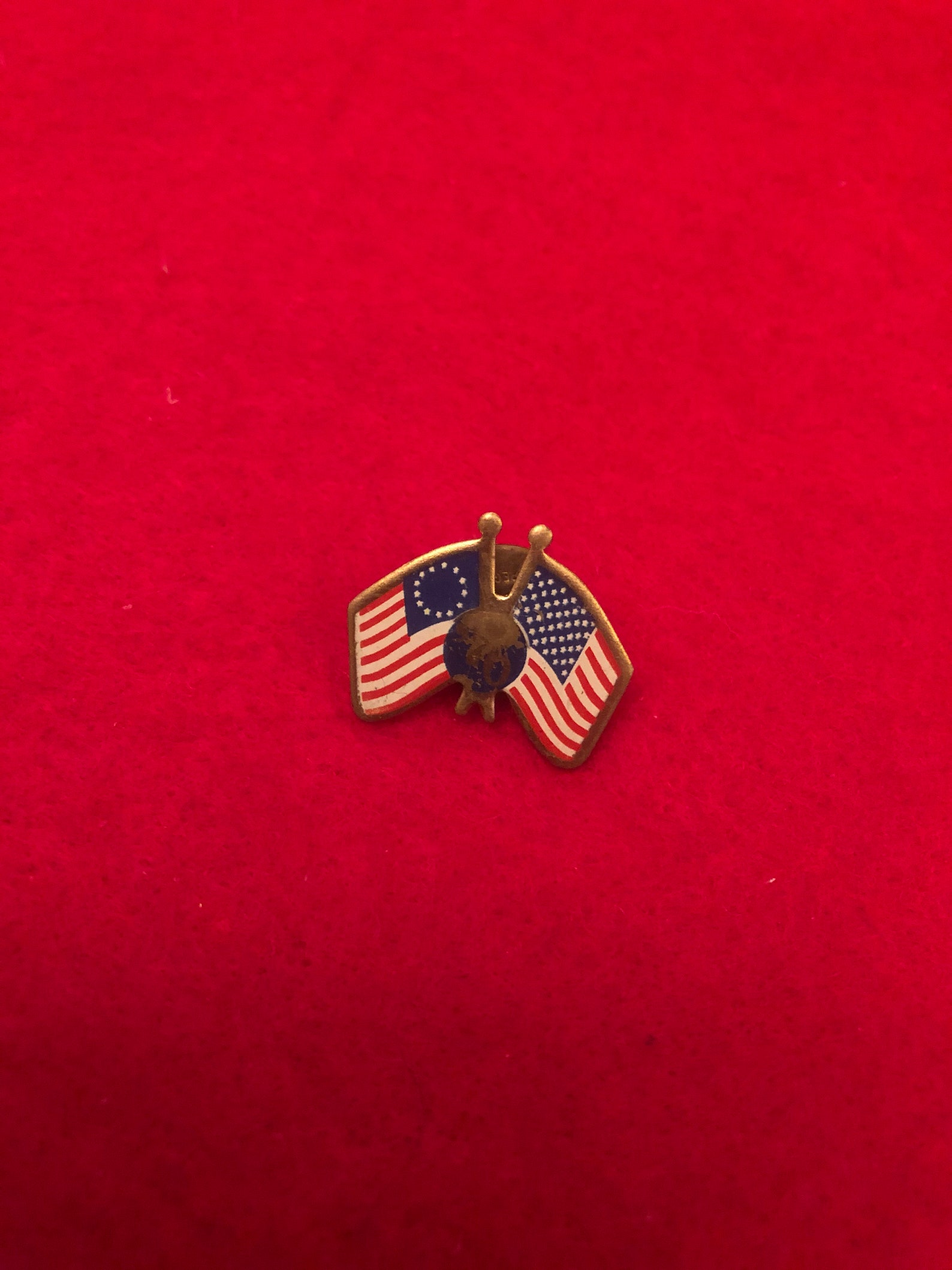 Vintage Enamel American Flag Pin Badges 3 in Total Etsy UK