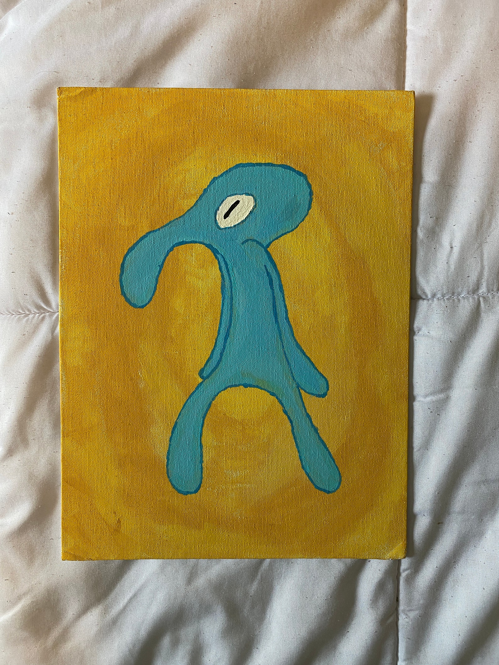 Abstract Squidward Painting Based From Spongebob Etsy