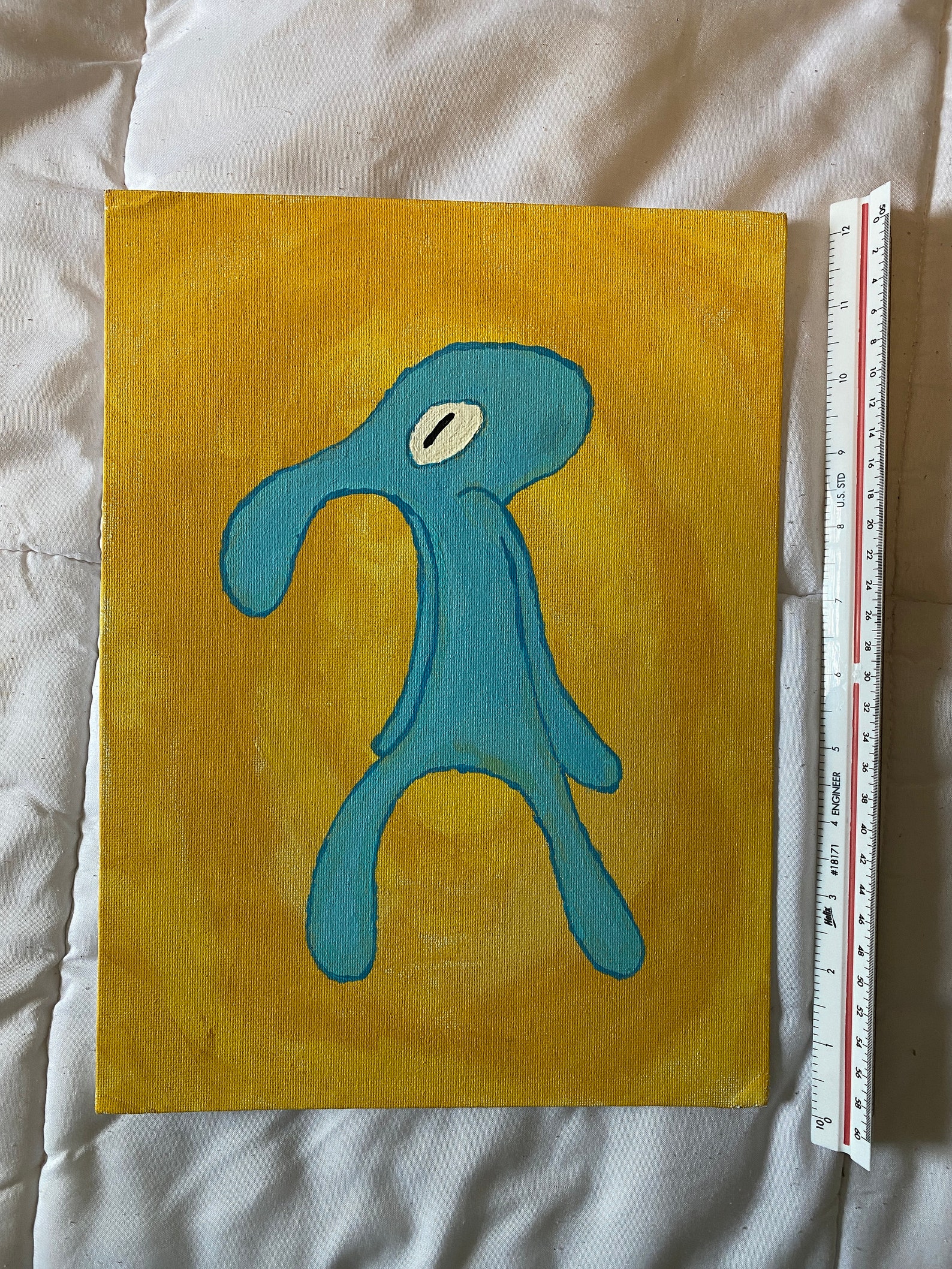 Abstract Squidward Painting Based From Spongebob Etsy