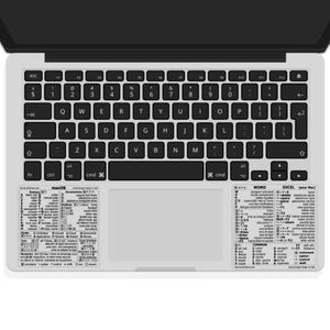 Mac OS / Word + Excel — Tastatur, Autocollant und transparentes Vinyl (auf Französisch), Kompatibel : MacBook/Air/Pro/Mini/iMac Combo/Noir