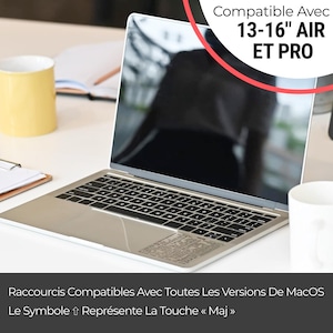 Mac OS / Word + Excel — Tastatur, Autocollant und transparentes Vinyl (auf Französisch), Kompatibel : MacBook/Air/Pro/Mini/iMac Bild 11