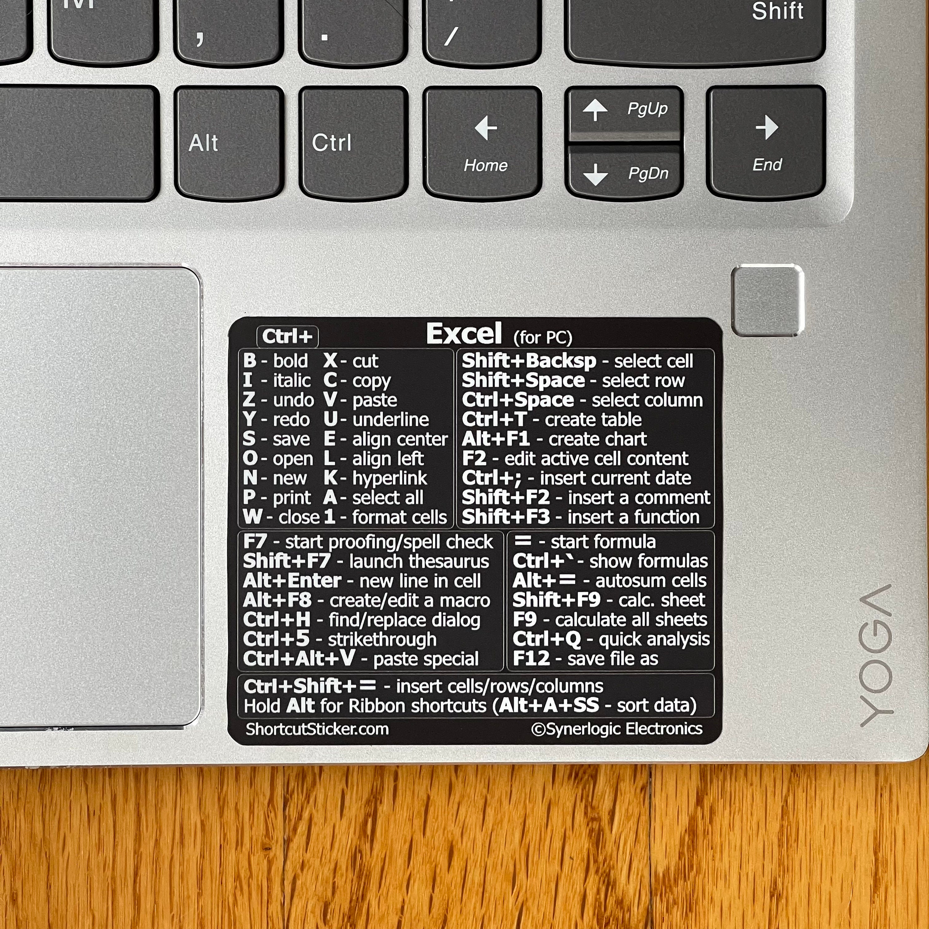 Raccourcis Mac OS, feuille de triche pour raccourcis Excel, Mac OS (M1 +  Intel) + Word/Excel (pour Mac) Guide de référence rapide raccourci clavier