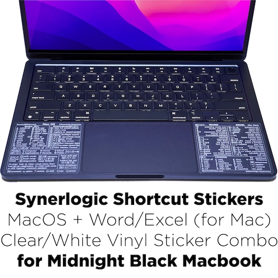 Mac OS Keyboard Shortcut Vinyl Decal Sticker MacBook, Air, Pro, M1