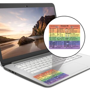 Chromebook Reference Keyboard Shortcuts Size 3"x2.4" Fits Any Chrome OS ...