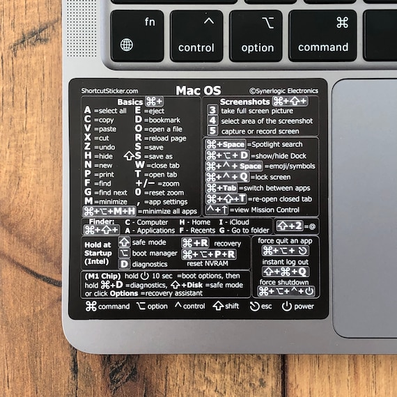 Autocollants de raccourci pour clavier d'ordinateur portable, en PVC  durable, pour Mac OS X et OS 11 Big Sur 2008-2022 - AliExpress