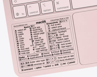 For Neo! MacOS Sticker "Universal" Macbook Neo/Air/Pro Keyboard Shortcuts Vinyl by SYNERLOGIC