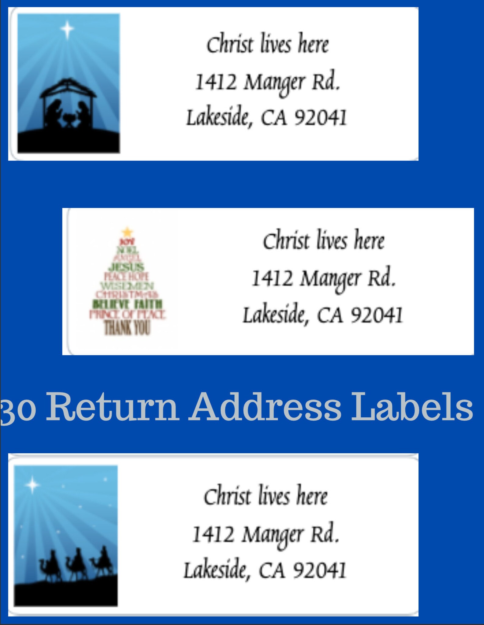 Christian Christmas Return Address Labels Etsy christian-christmas-return-address-labels-etsy