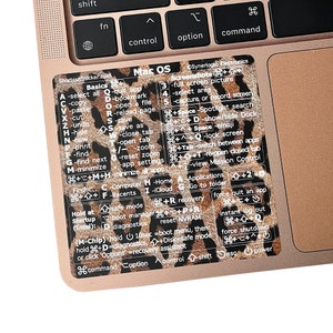 Mac OS (Ventura/Monterey/Big Sur/Catalina/etc) M1/M2/Intel MacBook Air/Pro Keyboard Shortcuts, No-Residue Vinyl Sticker by SYNERLOGIC