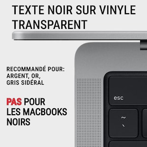 Mac OS / Word + Excel — Tastatur, Autocollant und transparentes Vinyl (auf Französisch), Kompatibel : MacBook/Air/Pro/Mini/iMac Bild 3