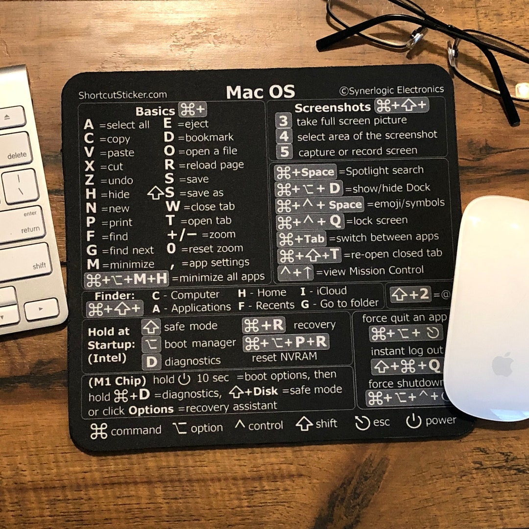Mac OS Ventura/monterey/big Sur/catalina/etc Shortcut Reference Guide ...