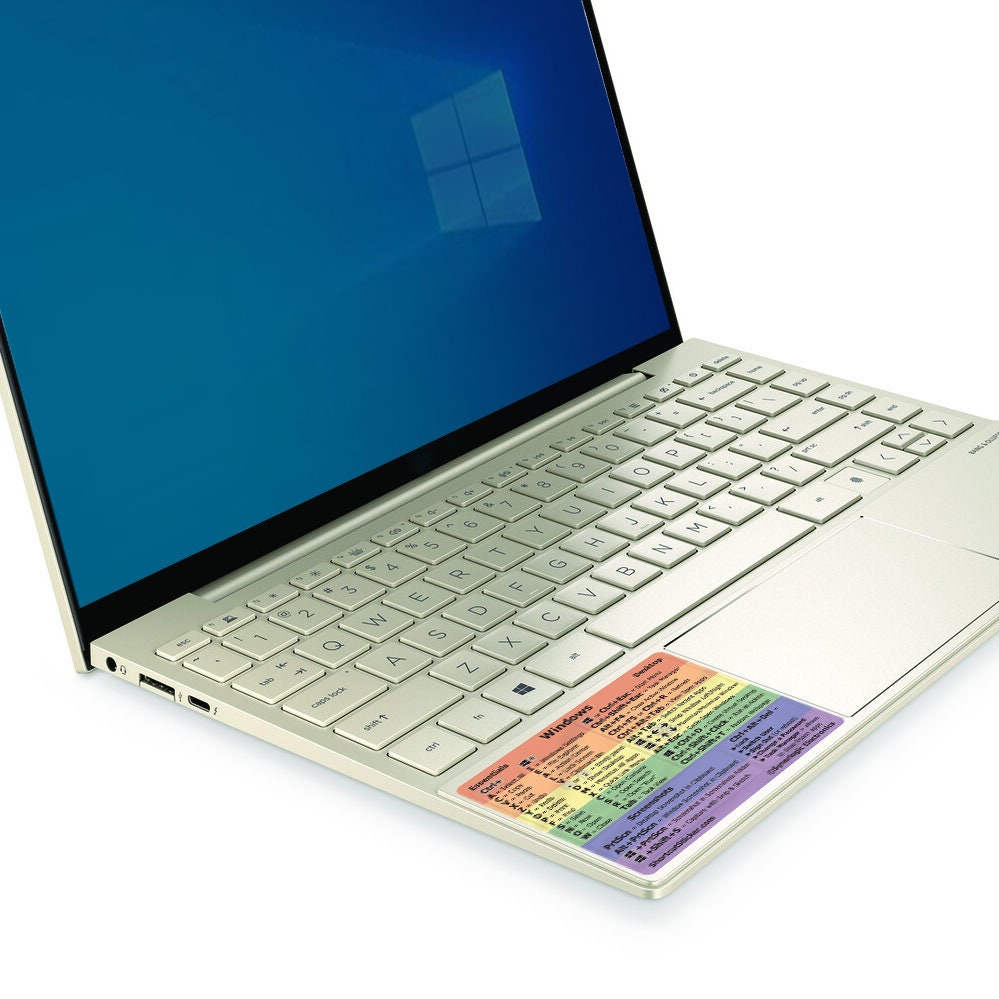 Windows Pc Reference Windows PC Reference Guide Keyboard Shortcut STICKER - Laminated ...