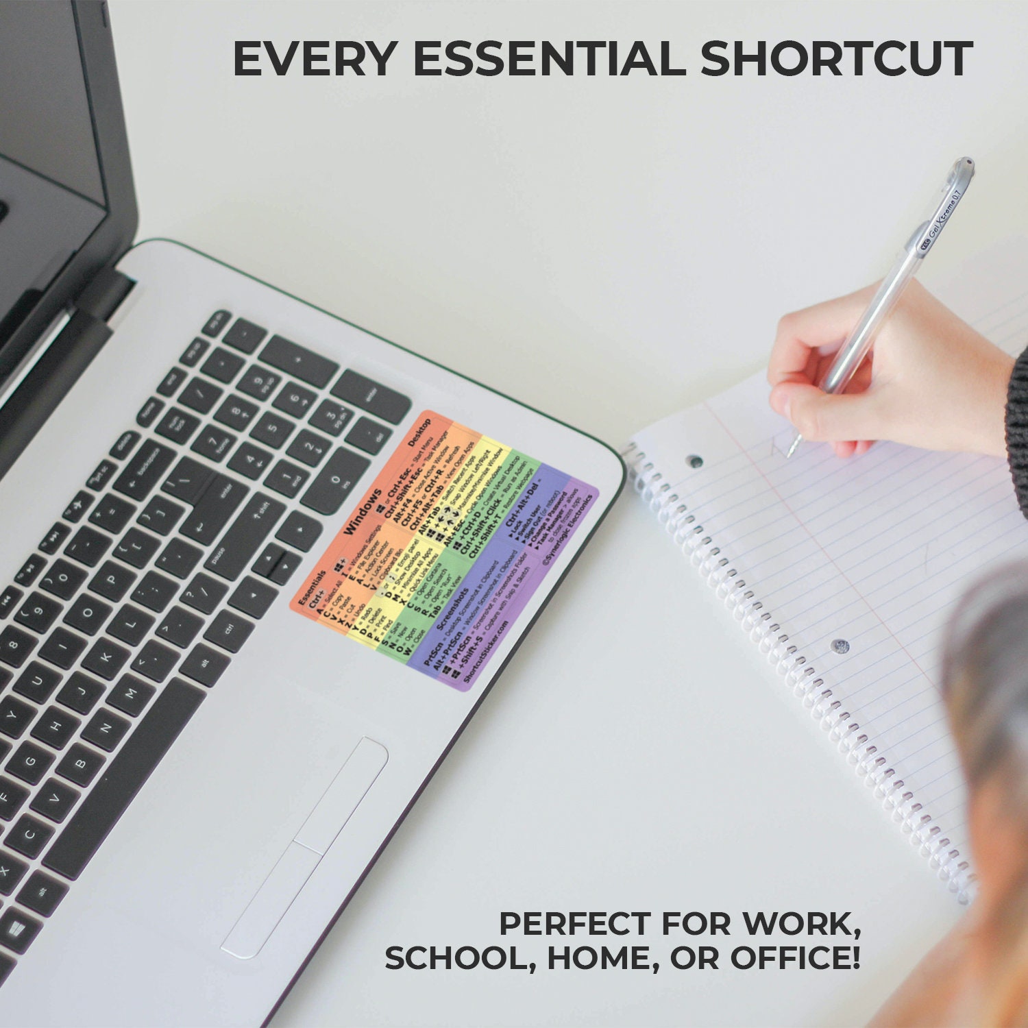 Windows PC Reference Guide Keyboard Shortcut STICKER - Laminated ...