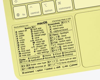 For Neo! MacOS Sticker "Universal" Macbook Neo/Air/Pro Keyboard Shortcuts Vinyl by SYNERLOGIC