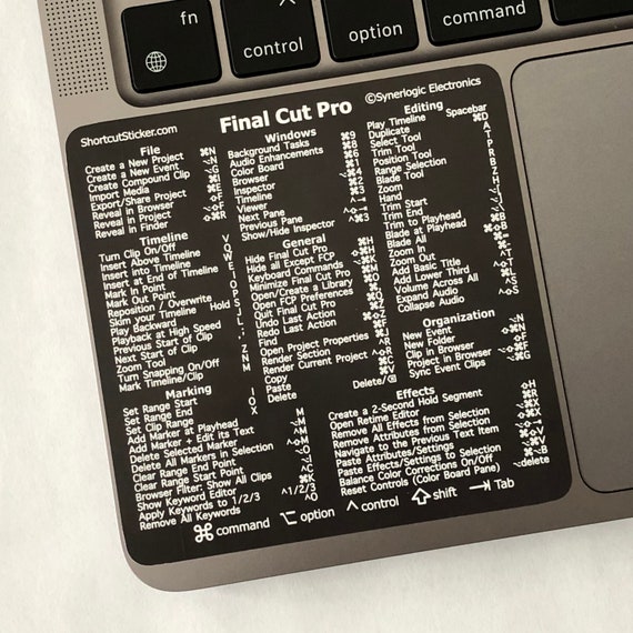 Final Cut Pro atajos teclado Vinyl Sticker se - Etsy España