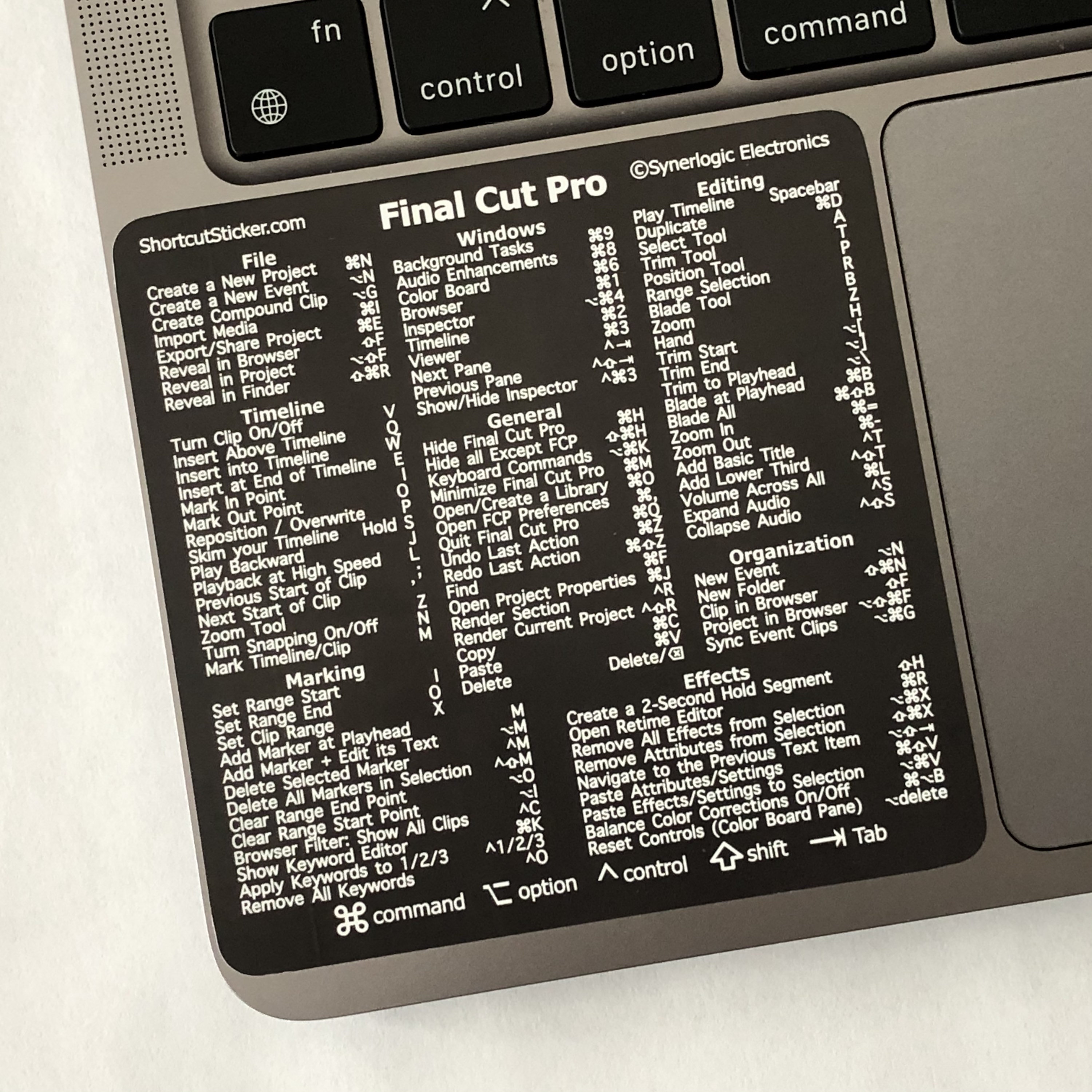 Ever. The Best Logic Pro Shortcut Stickers WHITE ADVANCED 