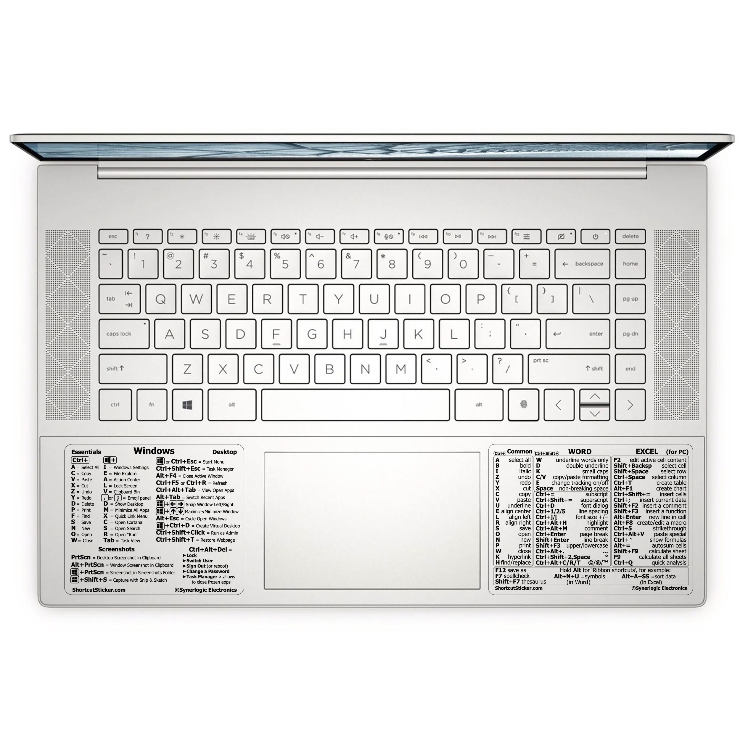 Autocollant de raccourci clavier Word/Excel pour PC Windows Vinyle laminé  sans résidu par SYNERLOGIC -  France