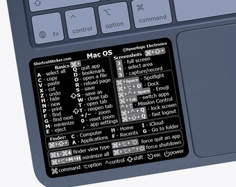 For Neo! MacOS Sticker "Universal" Macbook Neo/Air/Pro Keyboard Shortcuts Vinyl by SYNERLOGIC