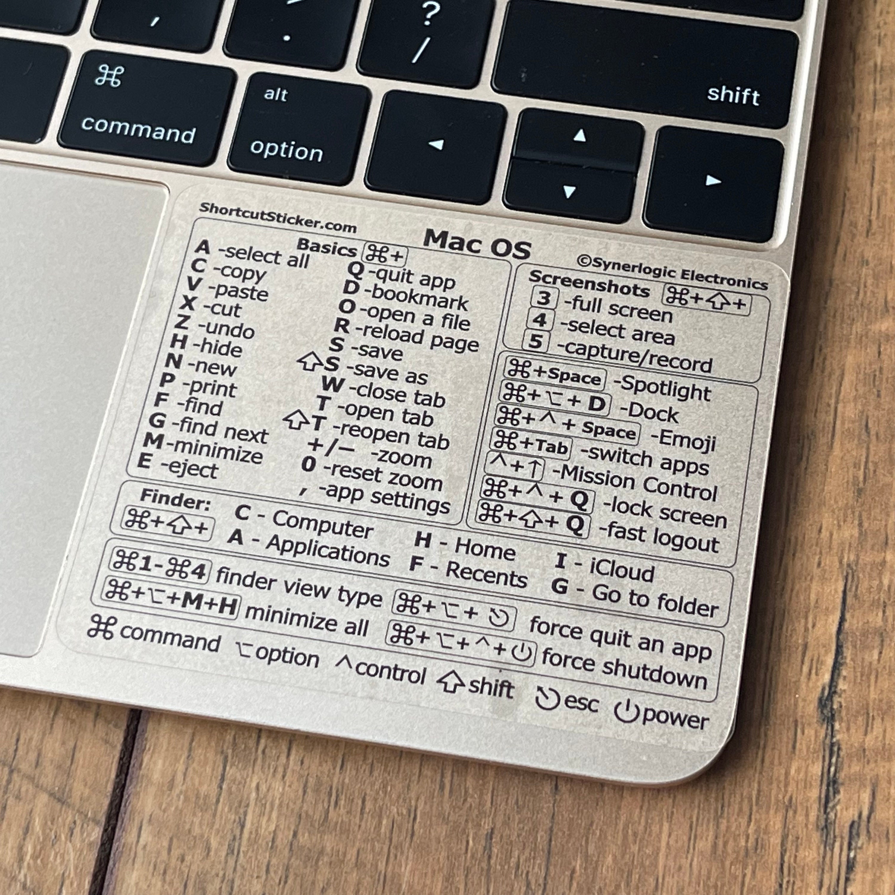 SYNERLOGIC (M1 Intel) Mac OS Big Sur/Catalina/Mojave Keyboard Shortcut Sticker - Black Vinyl, No-Residue Adhesive, Compatible with 13-16 MacBook Air/Pro iMac Mac Mini (Pack of 10) price in UAE | Amazon UAE SYNERLOGIC (M1 Intel) Mac OS Big Sur/Catalina/Mojave Keyboard Shortcut Sticker - Black Vinyl, No-Residue Adhesive, Compatible with 13-16 MacBook Air/Pro iMac Mac Mini (Pack of 10) price in UAE | Amazon UAE
