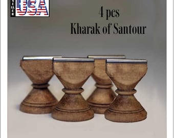4 PIECEs, KHARAK SANTOOR , white Metal Bridge,  Santour , Santor ,  خرک سنتور با ساچمه فلزی  Walnut Wood