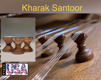 18 pcs, Full Set,  kharak Santor, with Metal Bridge, WooD, خرک سنتور و ساچمه