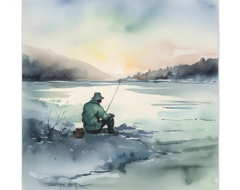 Winter Reflection | Canvas Gallery Wrap Watercolor Painting