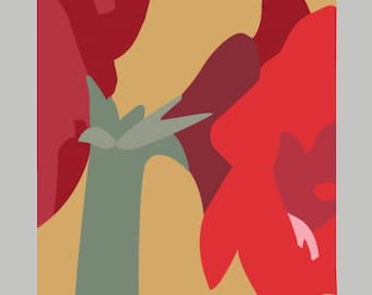 Juego de tarjetas navideñas Amaryllis, tarjetas florales para las fiestas