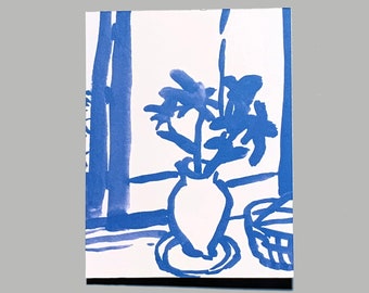 Set de tarjetas con lirios en acuarela / Papelería floral, para toda ocasión