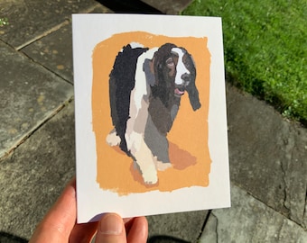 Tarjetas de notas con ilustraciones de Springer Spaniel Inglés / Juego de 10