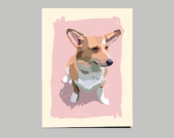 Tarjetas de papelería con el dibujo de un Pembroke Corgi galés / “Corgi” de JenniferClarkStudio / Juego de 10