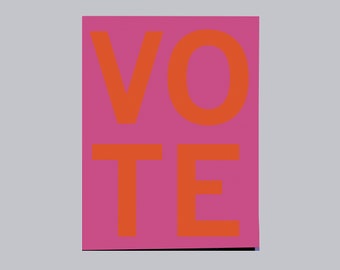 Vote note card -  Blank all-occasion notecard | "Vote"” by JenniferClarkStudio | Set of 10