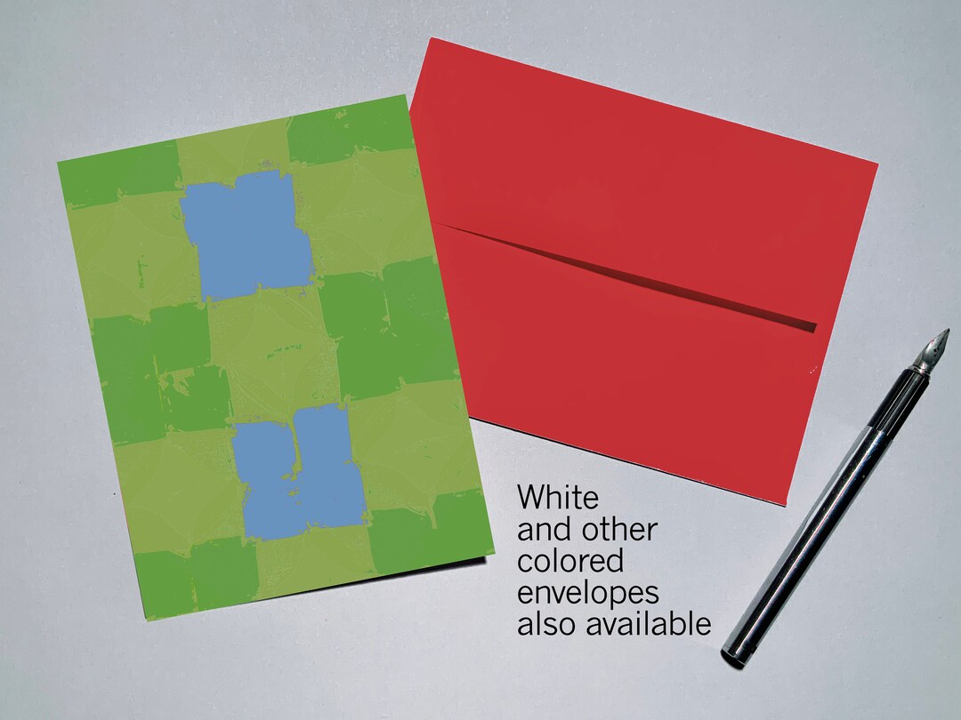 Modern Art Quilt Pattern Card - Blank Notecard | "patchwork” by ...